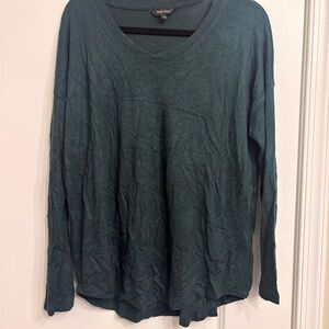 Well Worn Deep Green Long Sleeve Top